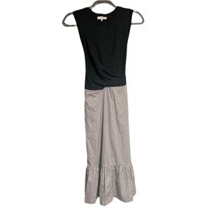 Parker black and striped dress size small